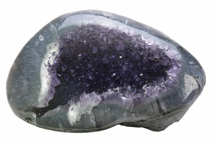 Purple Amethyst Geode with Polished Face - Uruguay #233612